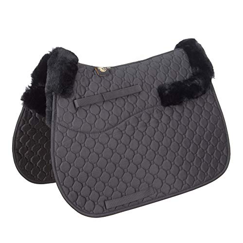 Merauno Lammfell Schabracke Schwarz Half Lined Dressur Springen (VSS) von Merauno