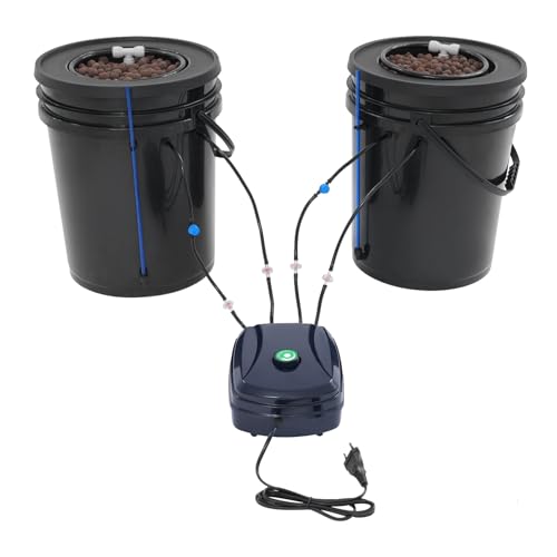 Mermajestic Hydroponisches System, 5 Gallonen tiefes Wasser Kultivierung mit Luftpumpe, Hydroponischer Turm tiefes Wasser Kultivierung Mechanismus von Mermajestic