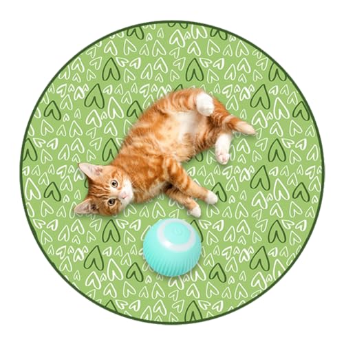Merrwon Simuliertes Interaktives Jagd Katzenspielzeug Gertar Katzenspielzeug, Gitarre Katze Jagd Spielzeug 2 in 1 Smart Interactive Katzenspielzeug Ball unter einer Matte für Kätzchen von Merrwon