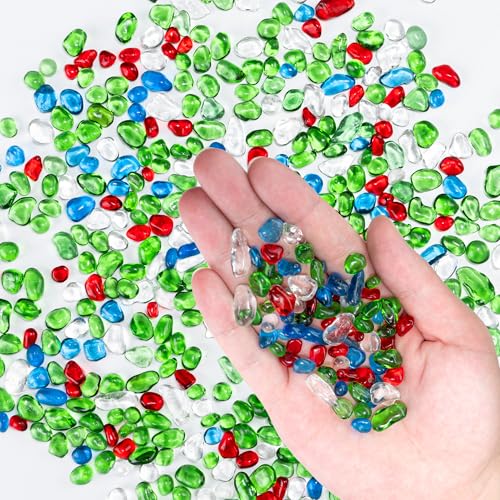 Bunte Glassteine, 0,44 kg Aquarium Kies, Kleiner unregelmäßiger Regenbogen Aquarium Kies für Aquariendekorationen und Schildkrötenbecken, Glasperlen-Kristalle für Fischschalen, Vasenfüller, Mischung Bunte Glassteine, 0,44 kg Aquarium Kies, Kleiner unregelmäßiger Regenbogen Aquarium Kies für Aquariendekorationen und Schildkrötenbecken, Glasperlen-Kristalle für Fischschalen, Vasenfüller, Mischung von Meschett