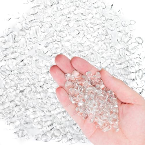 Bunte Glassteine, 0,44 kg Aquarium Kies, kleiner unregelmäßiger Regenbogen Aquarium Kies für Aquariendekorationen und Schildkrötenbecken, Glasperlen-Kristalle für Fischschalen, Vasenfüller, Klar Bunte Glassteine, 0,44 kg Aquarium Kies, kleiner unregelmäßiger Regenbogen Aquarium Kies für Aquariendekorationen und Schildkrötenbecken, Glasperlen-Kristalle für Fischschalen, Vasenfüller, Klar von Meschett