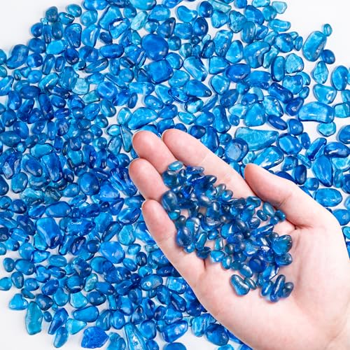 Bunte Glassteine, 0,44 kg Aquarium Kies, kleiner unregelmäßiger Regenbogen Aquarium Kies für Aquariendekorationen und Schildkrötenbecken, Glasperlen-Kristalle für Fischschalen, Vasenfüller, Blau Bunte Glassteine, 0,44 kg Aquarium Kies, kleiner unregelmäßiger Regenbogen Aquarium Kies für Aquariendekorationen und Schildkrötenbecken, Glasperlen-Kristalle für Fischschalen, Vasenfüller, Blau von Meschett