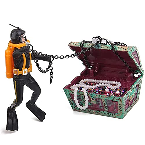Mesee Aktion Aquarium Ornament, Aquarium Deko, Taucher Schatzsucher Terrarium Dekoration Aquarium Ornament für Fish Tank Aktion Luft Deko Fisch Behälter Landschaft Dekoration, Schwarz Mesee Aktion Aquarium Ornament, Aquarium Deko, Taucher Schatzsucher Terrarium Dekoration Aquarium Ornament für Fish Tank Aktion Luft Deko Fisch Behälter Landschaft Dekoration, Schwarz von Mesee