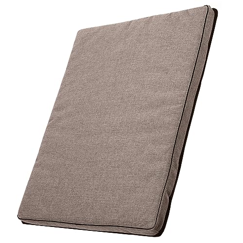 Mestizo León Hundematratze Hundebett Katzenbett Hundematte Katzenmatte Matratze für Hunde Rutschfester Boden (80x60x5cm, Beige/schwarz) von Mestizo