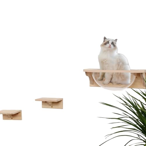 Extra großes Katzen-Kapselbett mit zwei Pedalen, Wandmontage, Katzen-Wandregale/Holz Katzentransparnt-Haus/großes Katzenbett für Wand/Katzenmöbel/Katzen-Sitzstange Extra großes Katzen-Kapselbett mit zwei Pedalen, Wandmontage, Katzen-Wandregale/Holz Katzentransparnt-Haus/großes Katzenbett für Wand/Katzenmöbel/Katzen-Sitzstange von MewJoyee