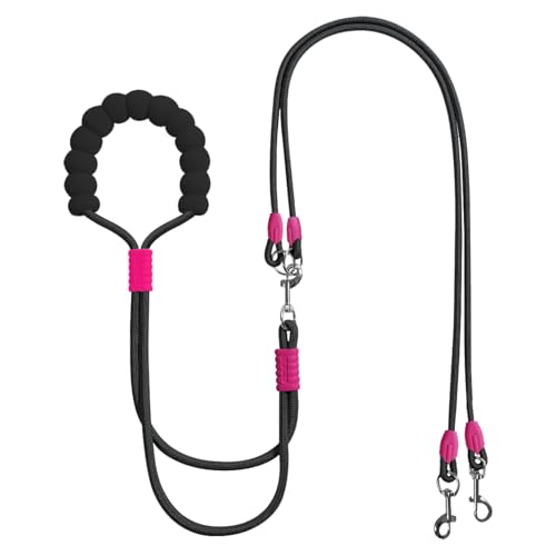 MewZoo Doppelleinen für Hunde, kein Verheddern, 360° drehbar, doppelseitige Hundeleine aus Nylon mit weichem Griff, Hundeleinen zum Spazierengehen, Laufen, Training im Freien MewZoo Doppelleinen für Hunde, kein Verheddern, 360° drehbar, doppelseitige Hundeleine aus Nylon mit weichem Griff, Hundeleinen zum Spazierengehen, Laufen, Training im Freien von MewZoo
