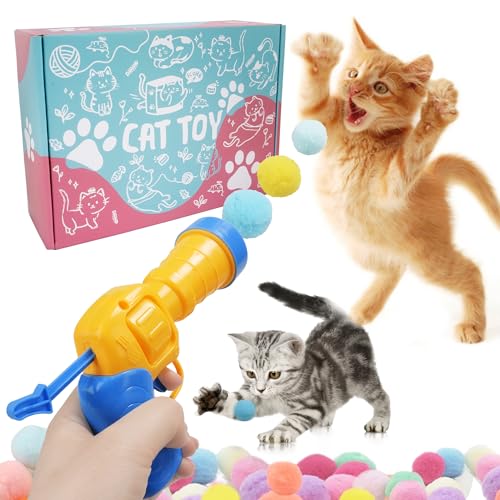 Mewlmart Interaktives Katzenspielzeug für den Innenbereich, Plüschballwerfer, Katzenanreicherungsspielzeug, Pompom-Bälle, 30 Bälle Mewlmart Interaktives Katzenspielzeug für den Innenbereich, Plüschballwerfer, Katzenanreicherungsspielzeug, Pompom-Bälle, 30 Bälle von Mewlmart