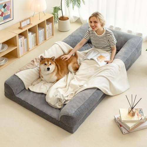 Mewoo Flauschiges extra großes Hundebett, 180,3 x 99,1 x 27,9 cm, mit abnehmbarem Bezug, riesiges Bett für Erwachsene Haustiere Mewoo Flauschiges extra großes Hundebett, 180,3 x 99,1 x 27,9 cm, mit abnehmbarem Bezug, riesiges Bett für Erwachsene Haustiere von Mewoo