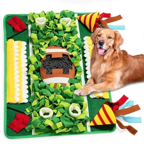Schnüffelmatte für Hunde großer Rassen, Fußball-Thema, Schnüffel-Futtermatte für Langeweile und Geruchstraining und langsames Essen, interaktives Hunde-Puzzle-Spielzeug fördert die Futtersuche Schnüffelmatte für Hunde großer Rassen, Fußball-Thema, Schnüffel-Futtermatte für Langeweile und Geruchstraining und langsames Essen, interaktives Hunde-Puzzle-Spielzeug fördert die Futtersuche von Mewoo