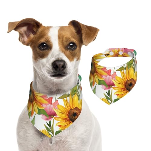 Bandana für Hunde und Katzen, Sonnenblumen, Blumen, Vögel, 1 Stück, Hundezubehör für kleine Hunde Bandana für Hunde und Katzen, Sonnenblumen, Blumen, Vögel, 1 Stück, Hundezubehör für kleine Hunde von Mexpekil