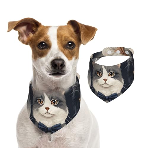 Bandana mit Fliege für Katzen, Hunde, 1 Stück, Hundezubehör für kleine Hunde Bandana mit Fliege für Katzen, Hunde, 1 Stück, Hundezubehör für kleine Hunde von Mexpekil