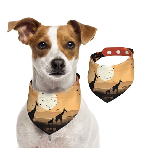 Grassland Sunset Giraffe Hundehalstuch, Katzen-Halstuch, 1 Stück, Hundezubehör für kleine Hunde Grassland Sunset Giraffe Hundehalstuch, Katzen-Halstuch, 1 Stück, Hundezubehör für kleine Hunde von Mexpekil