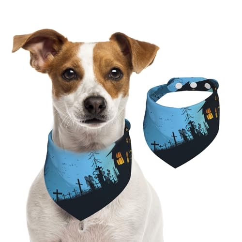 Halstuch, Halloween-Hexenschloss, Hunde-Halstuch, 1 Stück, Hundezubehör für kleine Hunde von Mexpekil