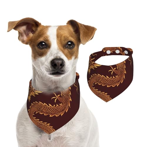Halstuch, chinesisches langes Totem-Hundehalstuch, Katzen-Halstuch, 1 Stück, Hundezubehör für kleine von Mexpekil