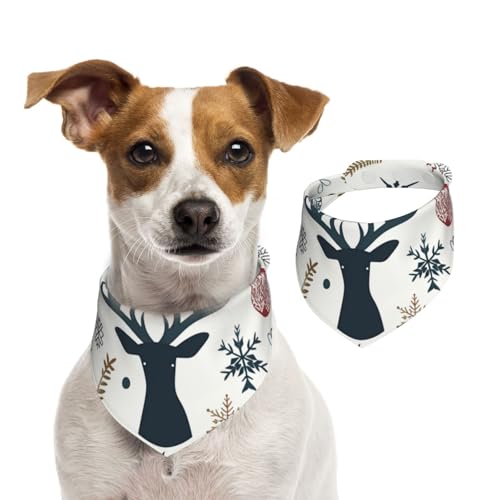 Halstuch für Hunde und Katzen, Weihnachtselch, 1 Stück, Hundezubehör für kleine Hunde von Mexpekil