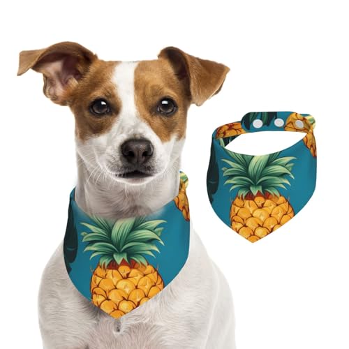 Hundehalstuch, Ananas-Palmenblätter, Hundehalstuch, Katzenhalstuch, 1 Stück, Hundezubehör für kleine Hunde Hundehalstuch, Ananas-Palmenblätter, Hundehalstuch, Katzenhalstuch, 1 Stück, Hundezubehör für kleine Hunde von Mexpekil