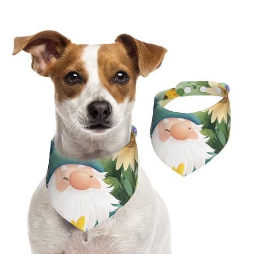 Hundehalstuch, Katzen-Halstuch, Cartoon-Zwerge, Bewässerungsblumen, 1 Stück, Hundezubehör für kleine Hunde von Mexpekil