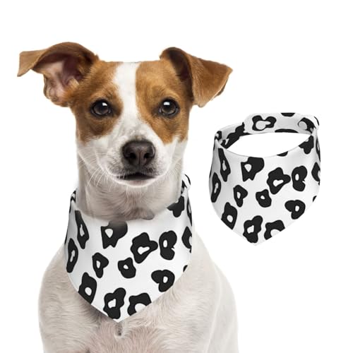 Hundehalstuch, Katzen-Halstuch, Leopardenmuster, 1 Stück, Hundezubehör für kleine Hunde, Schwarz / Weiß Hundehalstuch, Katzen-Halstuch, Leopardenmuster, 1 Stück, Hundezubehör für kleine Hunde, Schwarz / Weiß von Mexpekil