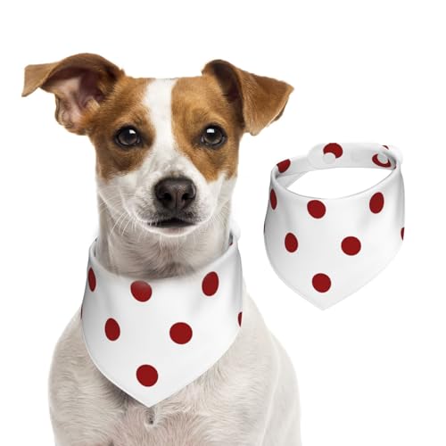 Hundehalstuch, Katzen-Halstuch, Rot / Weiß, 1 Stück, Hundezubehör für kleine Hunde Hundehalstuch, Katzen-Halstuch, Rot / Weiß, 1 Stück, Hundezubehör für kleine Hunde von Mexpekil