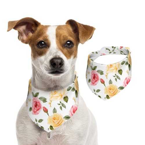Hundehalstuch, Katzen-Halstuch, Wasserfarben, Rosen-Blumen, 1 Stück, Hundezubehör für kleine Hunde Hundehalstuch, Katzen-Halstuch, Wasserfarben, Rosen-Blumen, 1 Stück, Hundezubehör für kleine Hunde von Mexpekil