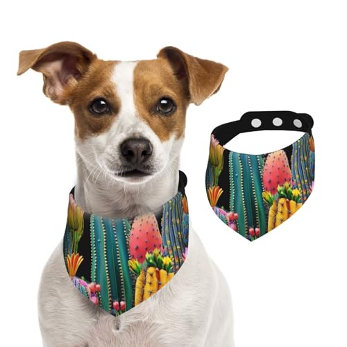 Hundehalstuch, Katzen-Halstuch, buntes Kaktusmuster, 1 Stück, Hundezubehör für kleine Hunde Hundehalstuch, Katzen-Halstuch, buntes Kaktusmuster, 1 Stück, Hundezubehör für kleine Hunde von Mexpekil