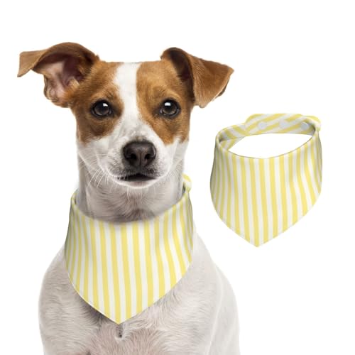 Hundehalstuch, Katzen-Halstuch, gestreift, Hellgelb, 1 Stück, Hundezubehör für kleine Hunde Hundehalstuch, Katzen-Halstuch, gestreift, Hellgelb, 1 Stück, Hundezubehör für kleine Hunde von Mexpekil