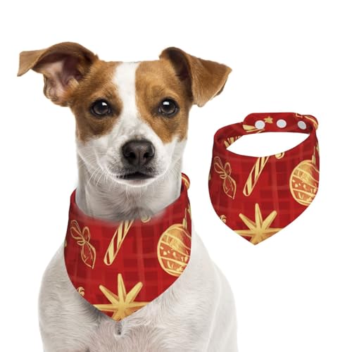 Hundehalstuch, Katzen-Halstuch, goldfarben, Weihnachtsdekoration, 1 Stück, Hundezubehör für kleine Hunde Hundehalstuch, Katzen-Halstuch, goldfarben, Weihnachtsdekoration, 1 Stück, Hundezubehör für kleine Hunde von Mexpekil