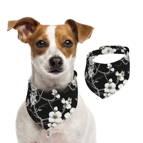 Hundehalstuch, Katzenhalstuch, Kirschblüten, 1 Stück, Hundezubehör für kleine Hunde, Weiß Hundehalstuch, Katzenhalstuch, Kirschblüten, 1 Stück, Hundezubehör für kleine Hunde, Weiß von Mexpekil