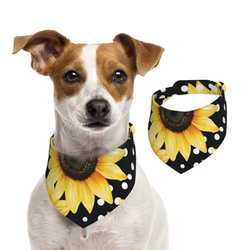 Hundehalstuch, Katzenhalstuch, Sonnenblumen-Motiv, 1 Stück, Hundezubehör für kleine Hunde Hundehalstuch, Katzenhalstuch, Sonnenblumen-Motiv, 1 Stück, Hundezubehör für kleine Hunde von Mexpekil