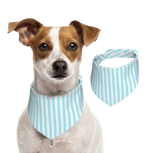 Hundehalstuch, Katzenhalstuch, hellblau, gestreift, 1 Stück, Hundezubehör für kleine Hunde Hundehalstuch, Katzenhalstuch, hellblau, gestreift, 1 Stück, Hundezubehör für kleine Hunde von Mexpekil