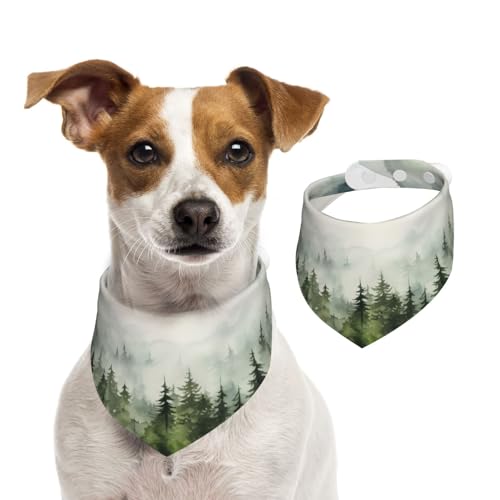 Hundehalstuch, Motiv: Berge und Wälder, Aquarellfarben, 1 Stück, Hundezubehör für kleine Hunde Hundehalstuch, Motiv: Berge und Wälder, Aquarellfarben, 1 Stück, Hundezubehör für kleine Hunde von Mexpekil