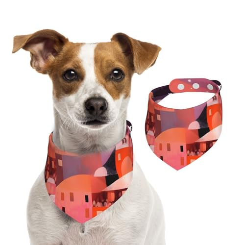 Hundehalstuch, Motiv: geometrische Architektur, Rosa, 1 Stück, Hundezubehör für kleine Hunde Hundehalstuch, Motiv: geometrische Architektur, Rosa, 1 Stück, Hundezubehör für kleine Hunde von Mexpekil