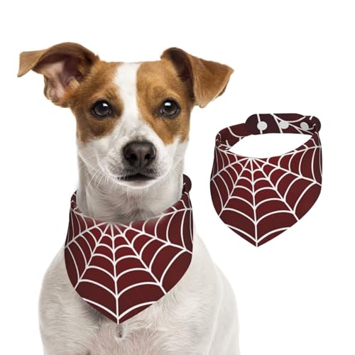 Hundehalstuch, Spinnennetz, Rot mit leichtem Farbverlauf, 1 Stück, Hundezubehör für kleine Hunde Hundehalstuch, Spinnennetz, Rot mit leichtem Farbverlauf, 1 Stück, Hundezubehör für kleine Hunde von Mexpekil