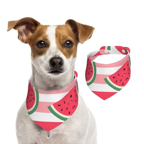 Hundehalstuch, gestreift, Wassermelone, Rosa, 1 Stück, Hundezubehör für kleine Hunde Hundehalstuch, gestreift, Wassermelone, Rosa, 1 Stück, Hundezubehör für kleine Hunde von Mexpekil