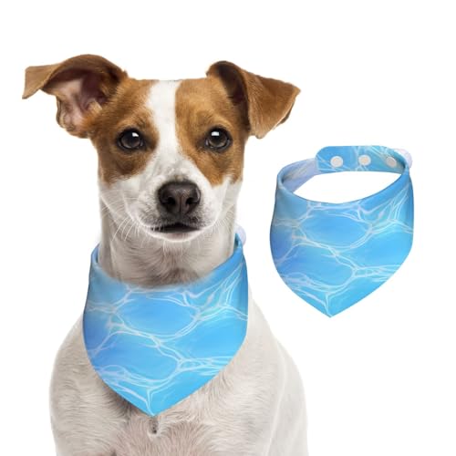 Hundehalstuch, glitzernde Meeresoberfläche, 1 Stück, Hundezubehör für kleine Hunde von Mexpekil