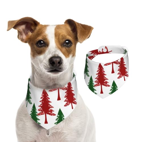 Hundehalstuch, minimalistisches Weihnachtsbaum-Halstuch, Katzen-Halstuch, 1 Stück, Hundezubehör für kleine Hunde, Rot / Grün Hundehalstuch, minimalistisches Weihnachtsbaum-Halstuch, Katzen-Halstuch, 1 Stück, Hundezubehör für kleine Hunde, Rot / Grün von Mexpekil