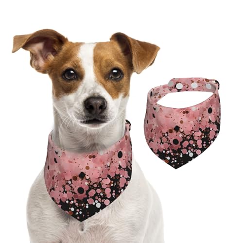 Hundehalstuch mit Pailletten, Schwarz und Rosa, 1 Stück, Hundezubehör für kleine Hunde Hundehalstuch mit Pailletten, Schwarz und Rosa, 1 Stück, Hundezubehör für kleine Hunde von Mexpekil