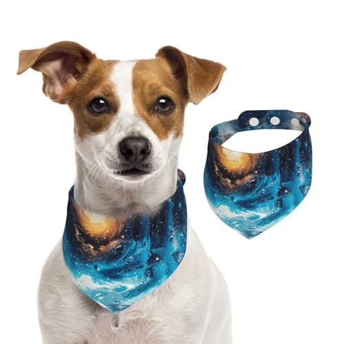 Interstellar Spiralhalstuch, Hundehalstuch, Katzenhalstuch, 1 Stück, Hundezubehör für kleine Hunde von Mexpekil