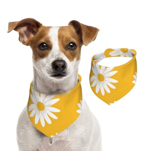 Minimalistisches Hundehalstuch mit Gänseblümchen-Motiv, 1 Stück, Hundezubehör für kleine Hunde Minimalistisches Hundehalstuch mit Gänseblümchen-Motiv, 1 Stück, Hundezubehör für kleine Hunde von Mexpekil