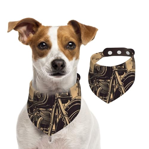Retro Art Motorrad Hundehalstuch, Katzen-Halstuch, 1 Stück, Hundezubehör für kleine Hunde Retro Art Motorrad Hundehalstuch, Katzen-Halstuch, 1 Stück, Hundezubehör für kleine Hunde von Mexpekil