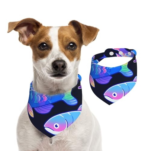 Shining Little Fish Hundehalstuch, Katzen-Halstuch, 1 Stück, Hundezubehör für kleine Hunde von Mexpekil