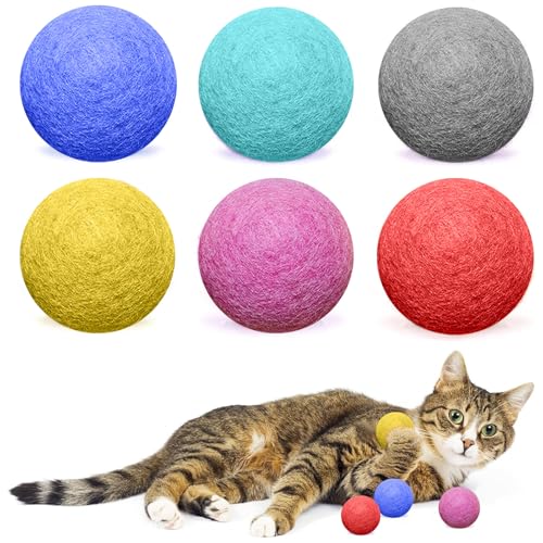 Mezrkuwr 6er-Pack Katzenbälle, Katze Spielzeug, interaktives katzenspielzeug, katzenspielzeug Ball, Katzenspielzeug für Hauskatzen, Katzenkauspielzeug für Katzen, Kätzchen Mezrkuwr 6er-Pack Katzenbälle, Katze Spielzeug, interaktives katzenspielzeug, katzenspielzeug Ball, Katzenspielzeug für Hauskatzen, Katzenkauspielzeug für Katzen, Kätzchen von Mezrkuwr