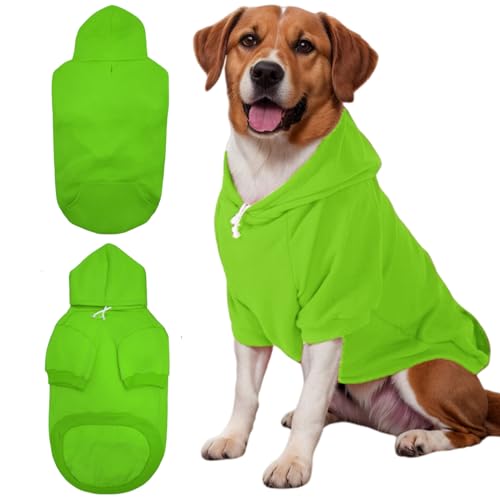 Mfiker Hunde-Kapuzenpullover mit Loch für die Leine für große Hunde, Herbst und Winter, große Hundepullover, Kleidung, kaltes Wetter, Kapuzen-Sweatshirt für große, mittelgroße Hunde und Katzen (grüner Mfiker Hunde-Kapuzenpullover mit Loch für die Leine für große Hunde, Herbst und Winter, große Hundepullover, Kleidung, kaltes Wetter, Kapuzen-Sweatshirt für große, mittelgroße Hunde und Katzen (grüner von Mfiker