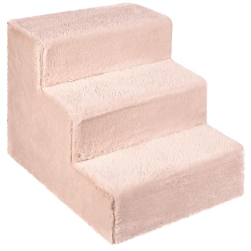 Hundetreppe für kleine Hunde 30 cm hoch rosa - Leiter 3 Stufen, gepolstert mit flauschigem Stoff, der Fell imitiert, tragbar - Plattform für Sofa, Bett für Hund, Katze, kleine, ältere Tiere Hundetreppe für kleine Hunde 30 cm hoch rosa - Leiter 3 Stufen, gepolstert mit flauschigem Stoff, der Fell imitiert, tragbar - Plattform für Sofa, Bett für Hund, Katze, kleine, ältere Tiere von Mg Design