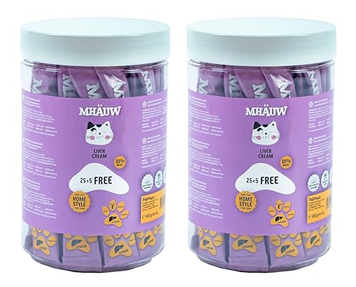 MHAUW Natural Cat Food auf Basis von Lebercreme 60 Stück à 15 Gr. - Ohne künstliche Farb- oder Geschmacksstoffe und Konservierungsmittel MHAUW Natural Cat Food auf Basis von Lebercreme 60 Stück à 15 Gr. - Ohne künstliche Farb- oder Geschmacksstoffe und Konservierungsmittel von Mhauw