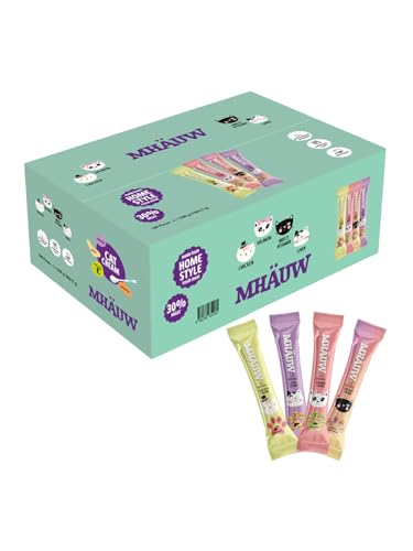 Mhauw Stick Mix Box 100 Stück zu je 15 Gr. - Nr. 25 mit Lachs - Nr. 25 mit Huhn - Nr. 25 mit Leber - Nr. 25 mit Multivitamin. Mhauw Stick Mix Box 100 Stück zu je 15 Gr. - Nr. 25 mit Lachs - Nr. 25 mit Huhn - Nr. 25 mit Leber - Nr. 25 mit Multivitamin. von Mhauw