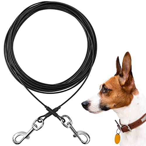 Mi Metty Tie-Out Leinen für Hunde,3/6/9/15m Kausichere Hundeleinen,Tie Out Cables Hofleine Für mittlere bis große Hunde von Mi Metty