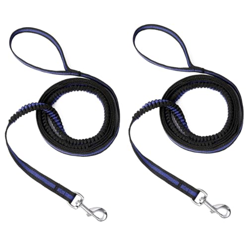 Mi Metty Hundeleine, 8ft Bungee Hundeleine mit 2 Gepolsterten Griffen, Starke Hundeleine,Leine Hund für Mittelgroße, Große Hunde (Schwarz-2pack, 8ft/2.5m) Mi Metty Hundeleine, 8ft Bungee Hundeleine mit 2 Gepolsterten Griffen, Starke Hundeleine,Leine Hund für Mittelgroße, Große Hunde (Schwarz-2pack, 8ft/2.5m) von Mi Metty