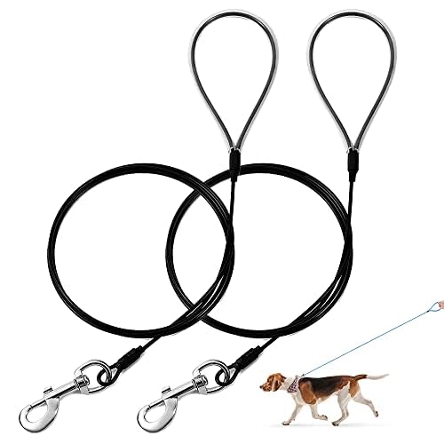 Mi Metty Kausichere Hundeleine, 6FT Bissfeste Hundeleine für große Hunde Bis zu 250lbs,Retrieverleine mit Bequemen Gepolsterten Griff (Schwarz+Schwarz) Mi Metty Kausichere Hundeleine, 6FT Bissfeste Hundeleine für große Hunde Bis zu 250lbs,Retrieverleine mit Bequemen Gepolsterten Griff (Schwarz+Schwarz) von Mi Metty
