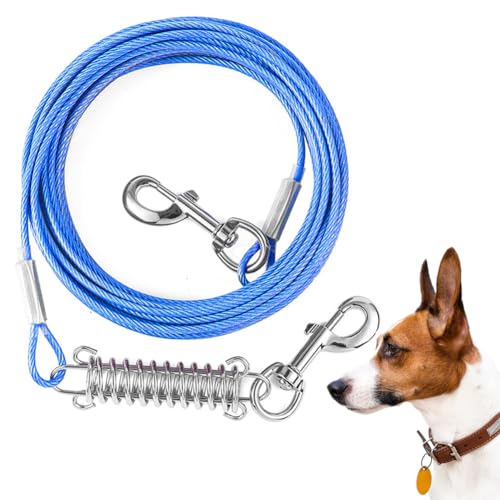 Mi Metty Tie-Out Leinen für Hunde,3m Kausichere Hundeleinen,Tie Out Cables Hofleine Für mittlere bis große Hunde (Blau, 10ft(3M)) Mi Metty Tie-Out Leinen für Hunde,3m Kausichere Hundeleinen,Tie Out Cables Hofleine Für mittlere bis große Hunde (Blau, 10ft(3M)) von Mi Metty
